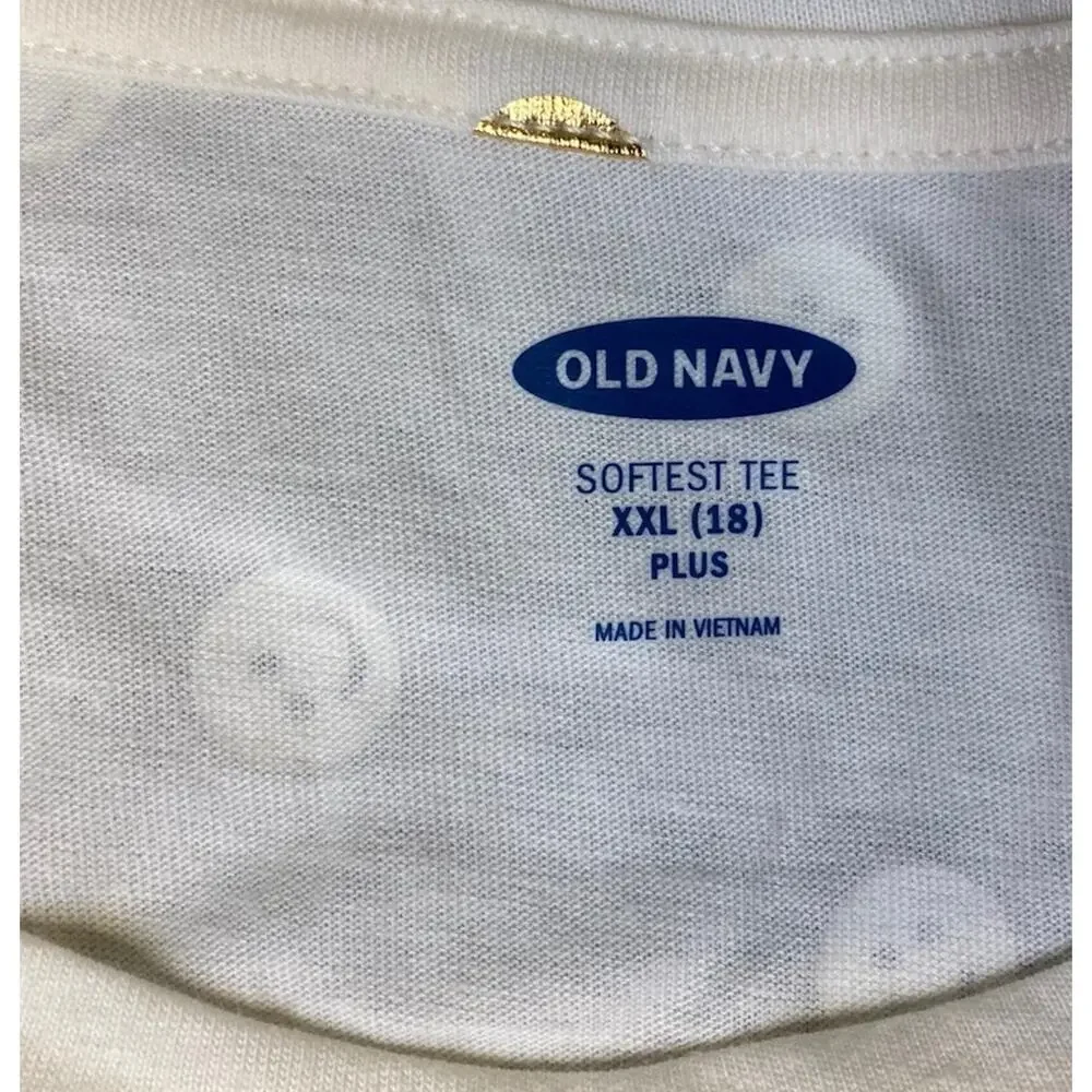 Old Navy Girls Plus Softest Smiley Face Tee XXL 18 NWT